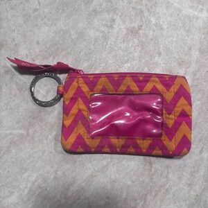 Vera Bradley Pink and Orange Chevron Wallet coin purse